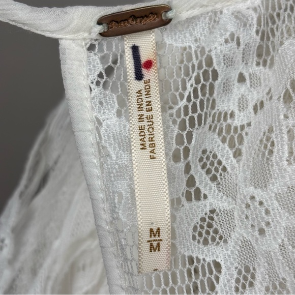 Free People Mini Dress Lace White M - Picture 13 of 16